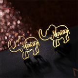 Custom Stainless Steel Elephant Earrings