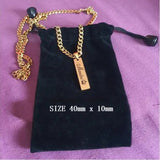 Personalized Name Bangle & Necklace Set Stainless Steel Cuban Chain