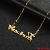 Stainless Steel Butterfly Name Necklace Choker
