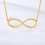 Personalized Heart Sideway Cross Necklace Women Lover
