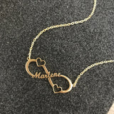 Personalized Heart Sideway Cross Necklace Women Lover
