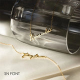 Stainless Steel Initial Name Choker Necklace Personalized Letter Pendant