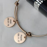 Stainless Steel Name Bracelet Bangle Small Jewelry Gift for Girls