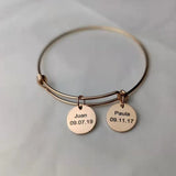Stainless Steel Name Bracelet Bangle Small Jewelry Gift for Girls