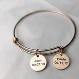 Stainless Steel Name Bracelet Bangle Small Jewelry Gift for Girls