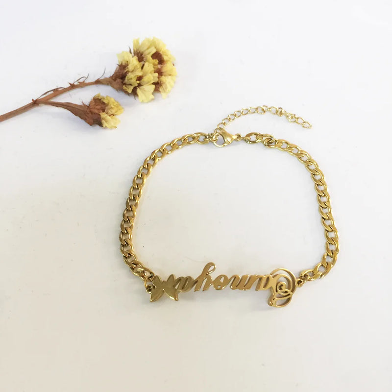 Personalized Stainless Steel Name Bracelet for Her