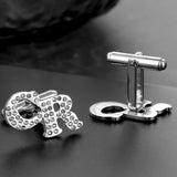 Personalized Zircon Letter Cufflink Jewelry