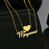 Personalized Stainless Steel Double Layer Name Necklace
