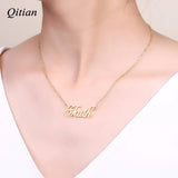 Stainless Steel Name Necklace Silver Rose Names Choker