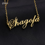 Stainless Steel Name Necklace Silver Rose Names Choker
