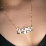 Heart Diamond Letter Necklace for Women