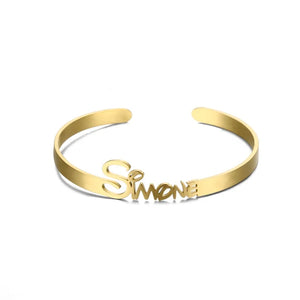 Personalized Stainless Steel Nameplate Bracelet Bangle