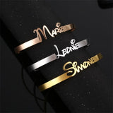 Personalized Stainless Steel Nameplate Bracelet Bangle