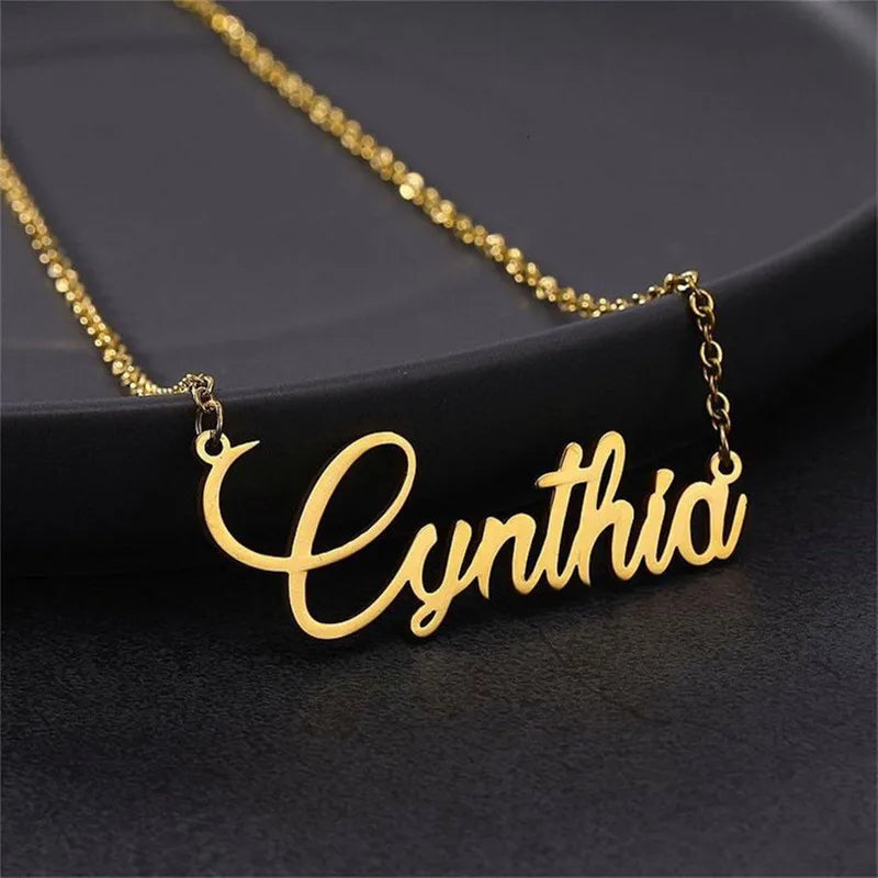 Stainless Steel Name Necklace Chain Choker Personalised Gift