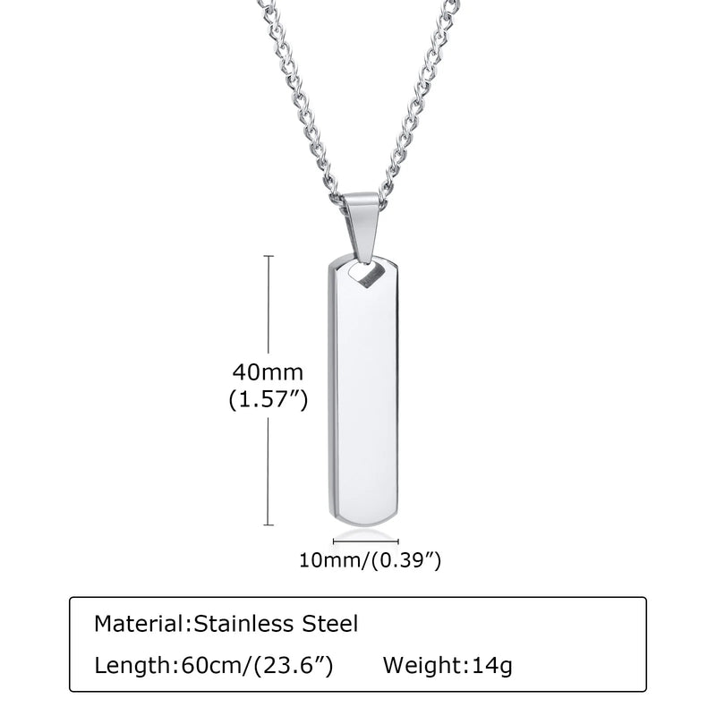 Men's Stainless Steel Personalized Name Logo Pendant