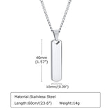 Men's Stainless Steel Personalized Name Logo Pendant