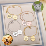 Personalized Pet Name Bracelet with Photo Avatar - Family Jewelry