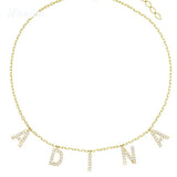 Stainless Steel Zircon Letter Name Anklets For Women