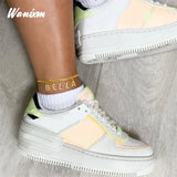 Stainless Steel Zircon Letter Name Anklets For Women