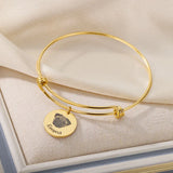 Personalized Stainless Steel Cuff Bracelet with Pet Portrait Engraving