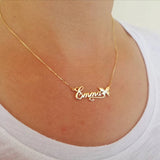 Personalized Stainless Steel Butterfly Name Necklace for Women