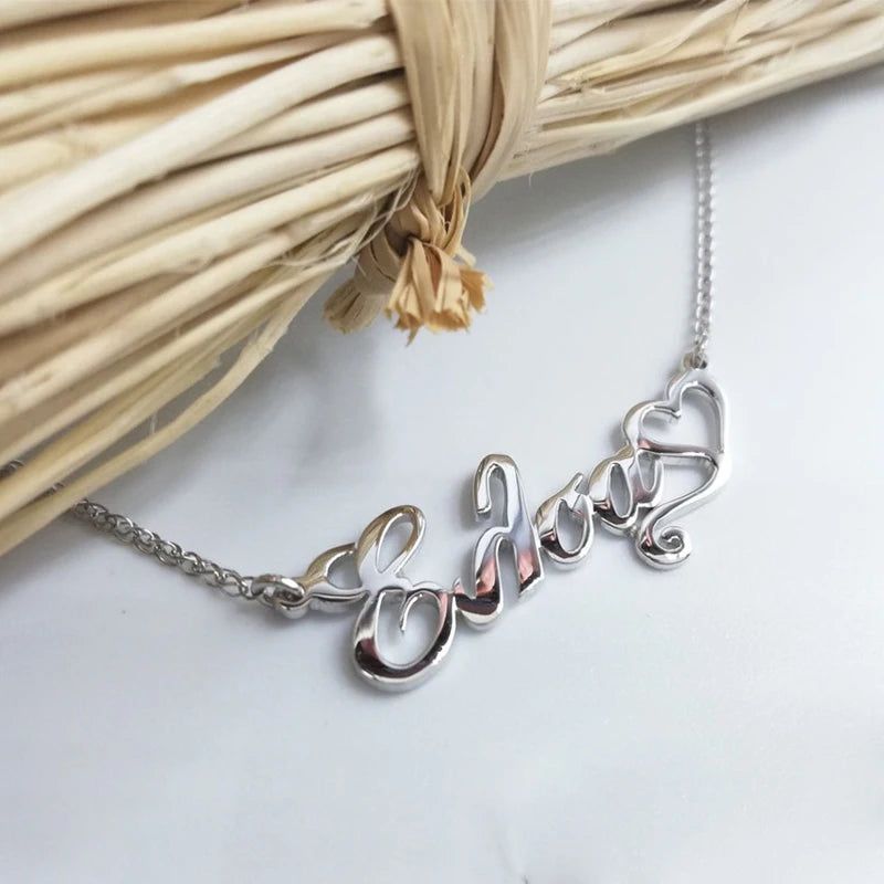 Personalized Stainless Steel Butterfly Name Necklace for Women