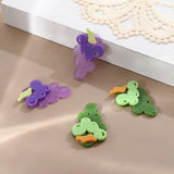 Acrylic Grape Pendant Patch DIY Earring Stud Material 4pcs