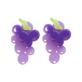 Acrylic Grape Pendant Patch DIY Earring Stud Material 4pcs