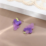Acrylic Grape Pendant Patch DIY Earring Stud Material 4pcs