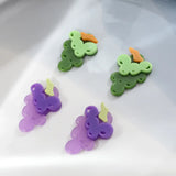 Acrylic Grape Pendant Patch DIY Earring Stud Material 4pcs