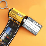 Film Memory Photo Keychain Roll Film Album Keyring DIY