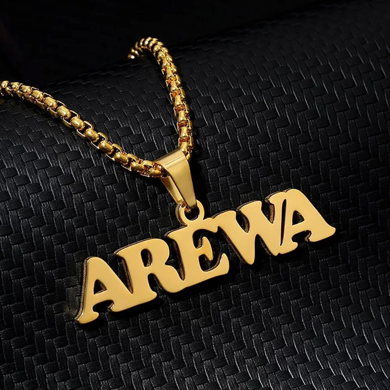 Three Layers Name Necklace for Men Personalized Stainless Steel Silver