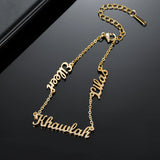 Personalized Three Name Bracelet Stainless Steel Chain Jewelry