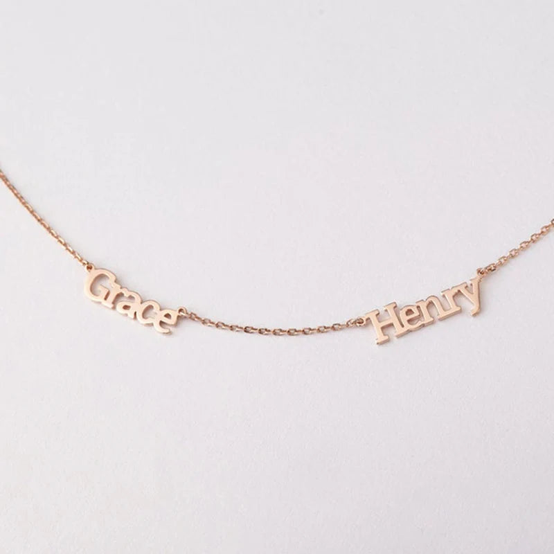 Personalized Stainless Steel Three Names Necklace