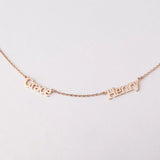 Personalized Stainless Steel Three Names Necklace