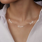 Personalized Stainless Steel Three Names Necklace