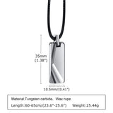 Personalized Tungsten Pendant for Men Necklace Jewelry