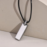 Personalized Tungsten Pendant for Men Necklace Jewelry