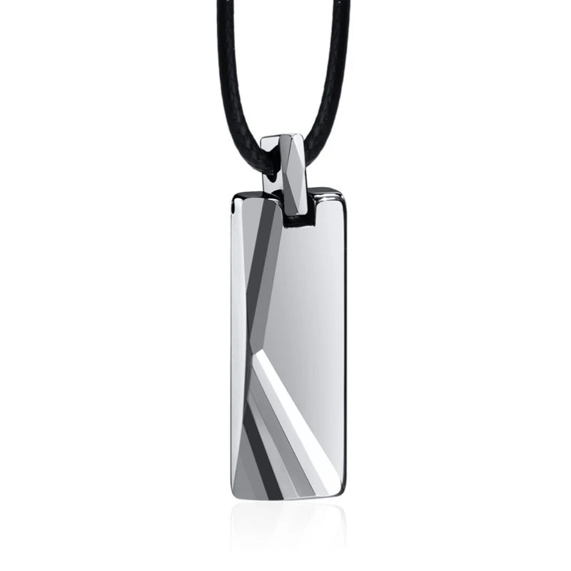 Personalized Tungsten Pendant for Men Necklace Jewelry