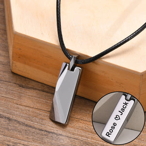 Personalized Tungsten Pendant for Men Necklace Jewelry