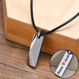 Personalized Tungsten Pendant for Men Necklace Jewelry