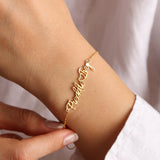 Two Name Bracelet with Heart, Personalized Jewelry, Mother's Gift