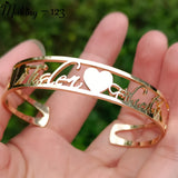 Personalized Stainless Steel Names Bracelets for Women Men
