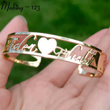 Personalized Stainless Steel Names Bracelets for Women Men
