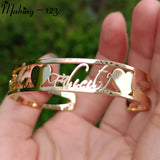 Personalized Stainless Steel Names Bracelets for Women Men