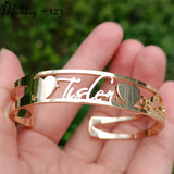 Personalized Stainless Steel Names Bracelets for Women Men