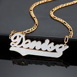 Double Plate Name Necklace 3D Personalized Stainless Steel Pendant