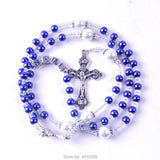 Personalized Glass Bead First Communion Necklace