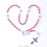 Personalized Glass Bead First Communion Necklace