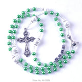 Personalized Glass Bead First Communion Necklace